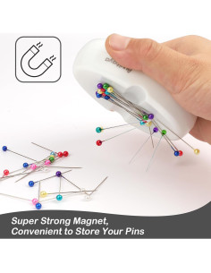 Soporte Magnético Auvitaya para Alfileres y Agujas - Blanco 2