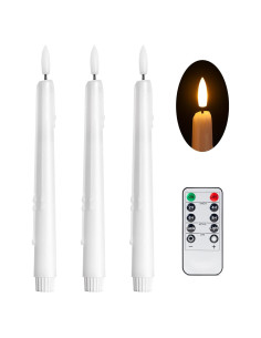 Velas LED Sin Llama Stmarry 24.5 cm con Control Remoto - Paquete de 3
