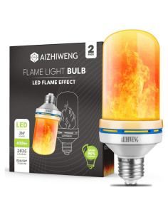 Bombillas LED de Llama Aizhiweng E26 2 Pcs - Efecto Realista
