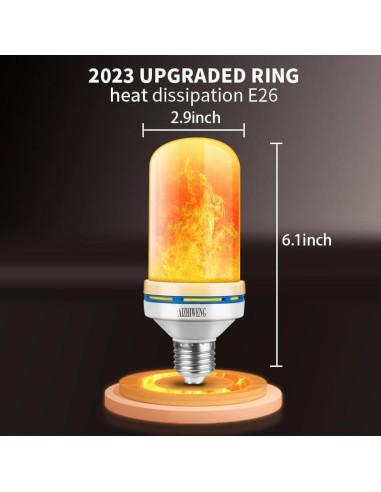 Bombillas LED de Llama Aizhiweng E26 2 Pcs - Efecto Realista