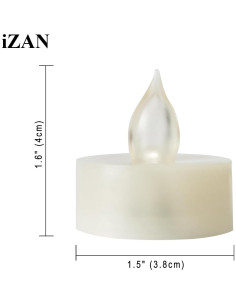 iZAN 6 Velas LED Sin Llama con Control Remoto 3.8x4.1 cm 2