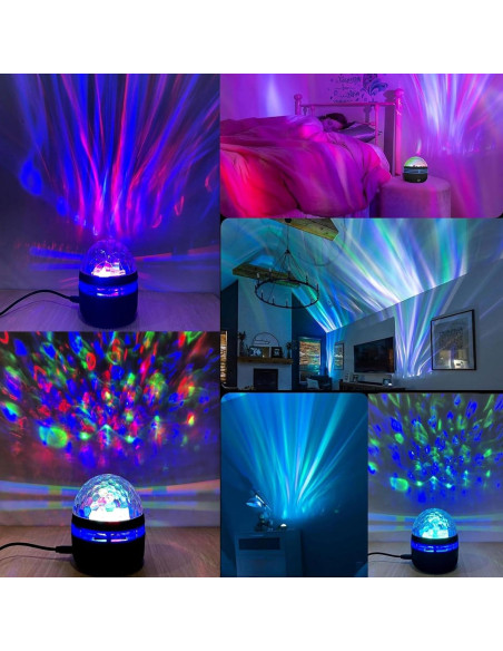 Proyector de Luces del Norte y Olas Gutsyluv 14 Efectos RGB