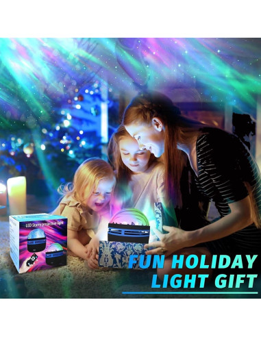 Proyector de Luces del Norte y Olas Gutsyluv 14 Efectos RGB