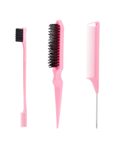 Kit de Cepillos para el Cabello SWEET VIEW - 3 Piezas Rosa
