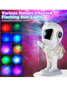 Proyector de Galaxia XIAOER Astronauta Luz Nocturna 10.9cm 2
