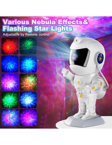 Proyector de Galaxia XIAOER Astronauta Luz Nocturna 10.9cm