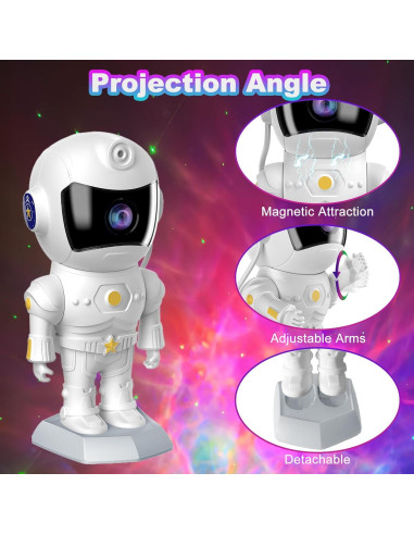 Proyector de Galaxia XIAOER Astronauta Luz Nocturna 10.9cm
