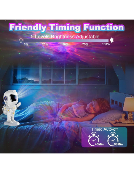 Proyector de Galaxia XIAOER Astronauta Luz Nocturna 10.9cm