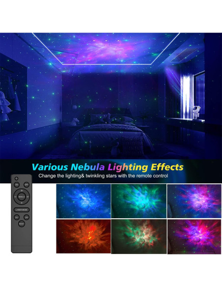 Proyector de Estrellas NICAYET Astronauta LED con Control Remoto
