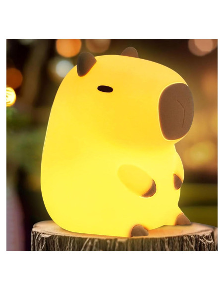 Luz Nocturna Capibara LED Acolchonada USB-C 10x9x12.8cm