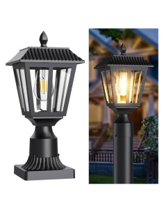 Lámpara Solar de Poste Greluna HR2403-1 Blanca Cálida 30.48cm