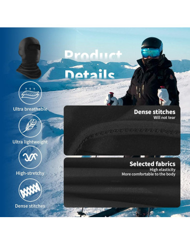 Máscara de Esquí YESLIFE Unisex - Protección UV y Viento