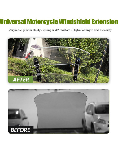 Extensión de Parabrisas Universal Pacewalker 30cm para Motocicleta