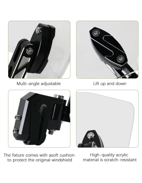 Extensión de Parabrisas Universal Pacewalker 30cm para Motocicleta