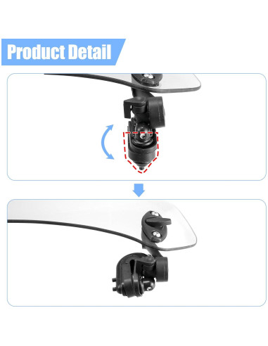 Parabrisas Motoforti 28.5cm Ajustable para Motocicletas