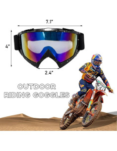 Gafas de Motocross Ohleats Colorido Azul B A Prueba de Viento 2
