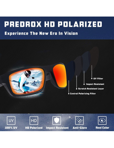 Lentes Reemplazo Polarizados Predrox para Gafas Oakley Si M Frame 2.0