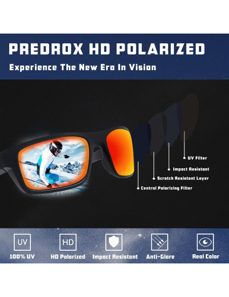 Lentes Reemplazo Polarizados Predrox para Gafas Oakley Si M Frame 2.0