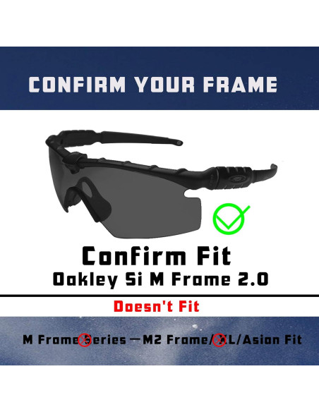 Lentes Reemplazo Polarizados Predrox para Gafas Oakley Si M Frame 2.0