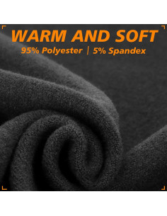 Calentador de Cuello GXCROR Unisex Negro Fleece Invierno 2