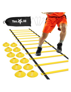 Escalera de Agilidad Yes4All Combo Amarillo 12 Peldaños