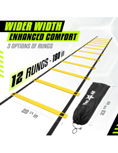 Escalera de Agilidad Yes4All Combo Amarillo 12 Peldaños 2