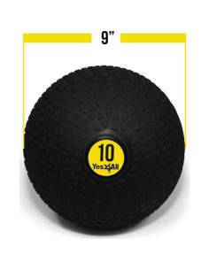 Bola Slam Yes4All 4.54 kg - PVC Antideslizante Triángulo Negro 2