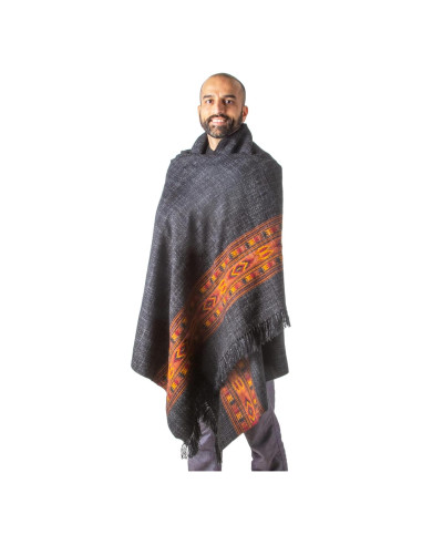 Chal de Meditación Om Shanti Crafts - Lana Vegana 213x101 cm