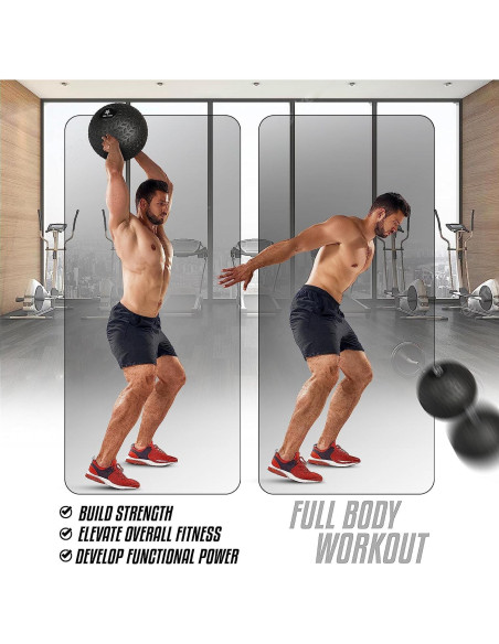 Bola Slam Yes4All 4.54 kg - PVC Antideslizante Triángulo Negro