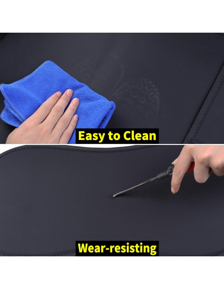 Fundas de Asiento de Coche Aierxuan 2PCS Frontal Negro Impermeable