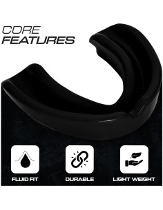 Protector Bucal Deportivo BFS IMPEX Negro para Niños y Adolescentes 2
