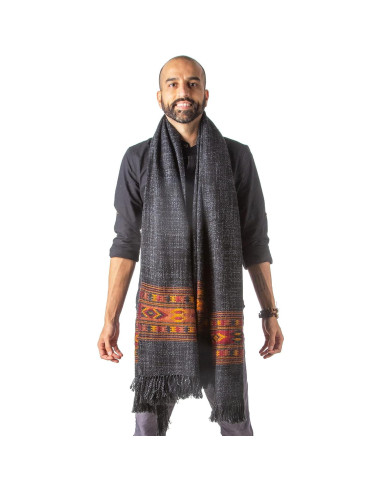 Chal de Meditación Om Shanti Crafts - Lana Vegana 213x101 cm