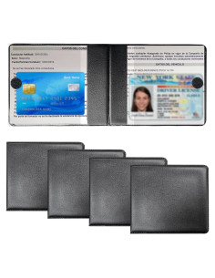 Soporte de Registro de Automóvil Kewucn 4 PCS Negro Impermeable