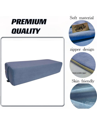 Almohada de Yoga NGT Guía Soporte Espuma Lavable 65x25x15.24cm