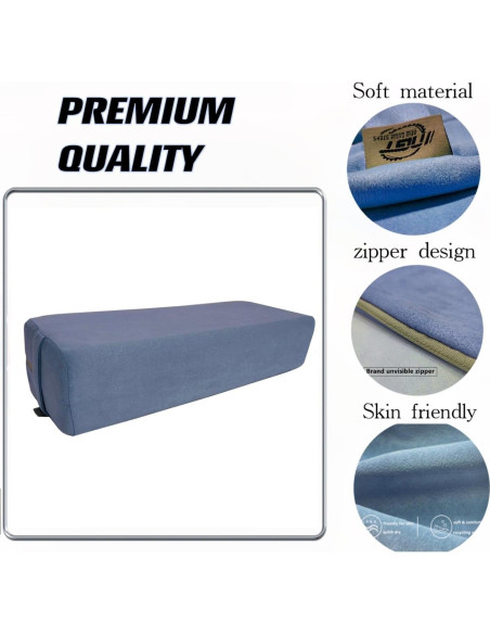 Almohada de Yoga NGT Guía Soporte Espuma Lavable 65x25x15.24cm