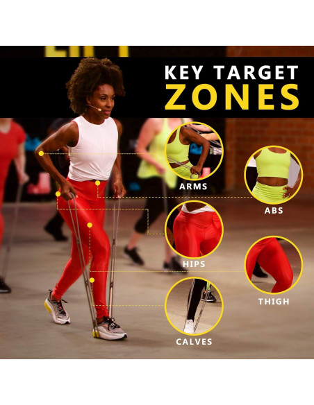 Banda de Resistencia Ajustable Walk at Home 7 Anillos Negro