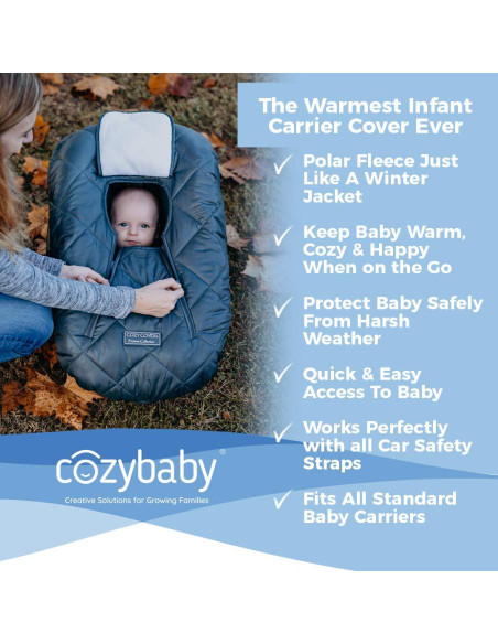 Cubierta para Asiento de Auto para Bebés - Forro Polar Negro