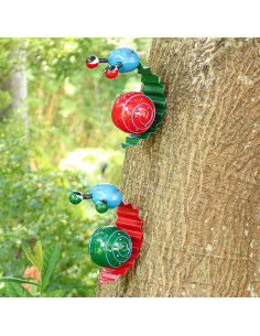 Decoración de Jardín Caracol Metal Set 2 Rojo Verde Cruis Cuka 2