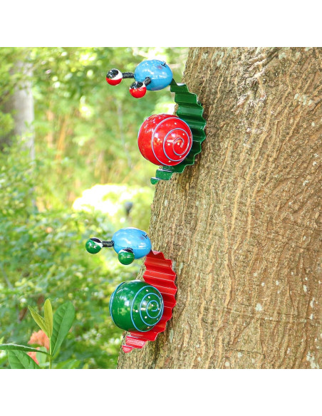 Decoración de Jardín Caracol Metal Set 2 Rojo Verde Cruis Cuka Decoración de Jardín Caracol Metal Set 2 Rojo Verde Cruis Cuka