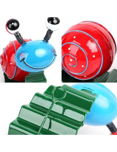 Decoración de Jardín Caracol Metal Set 2 Rojo Verde Cruis Cuka Decoración de Jardín Caracol Metal Set 2 Rojo Verde Cruis Cuka