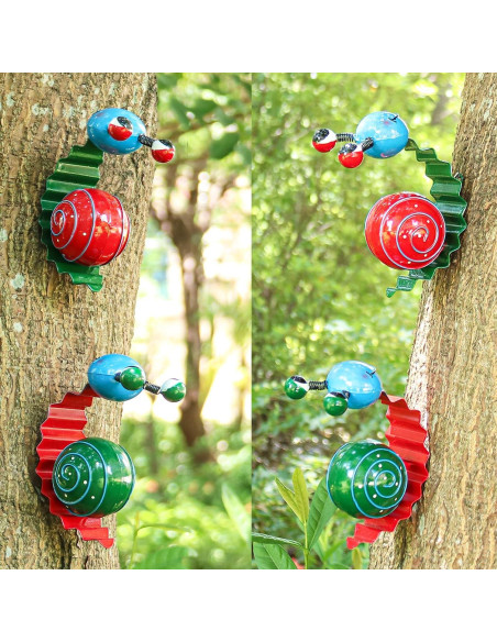 Decoración de Jardín Caracol Metal Set 2 Rojo Verde Cruis Cuka Decoración de Jardín Caracol Metal Set 2 Rojo Verde Cruis Cuka