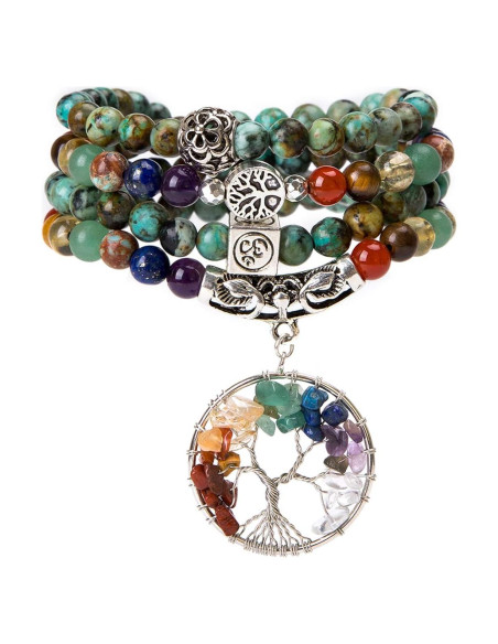 Pulsera Mala Bivei 108 Cuentas Chakra Piedra Sanadora Pulsera Mala Bivei 108 Cuentas Chakra Piedra Sanadora