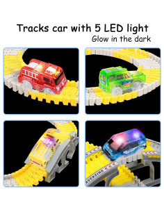 Coches de Pista Iluminados FancyWhoop - 4 Paquetes con LED 2
