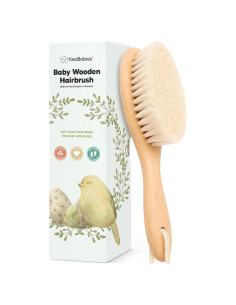 Cepillo de Cabello de Madera KeaBabies para Bebés - Suave