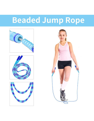 Cuerda de Saltar Leeboom Ajustable 2.8m para Ejercicio y Fitness