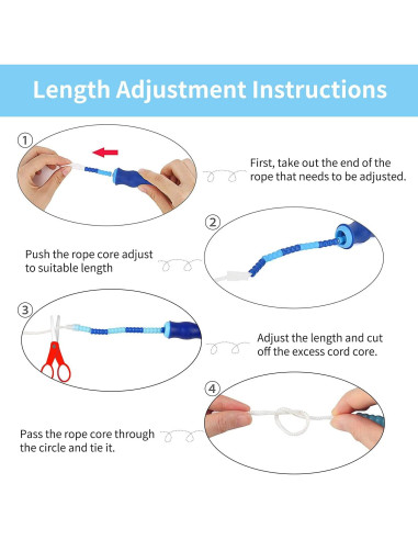 Cuerda de Saltar Leeboom Ajustable 2.8m para Ejercicio y Fitness