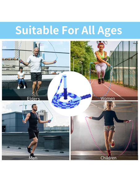 Cuerda de Saltar Leeboom Ajustable 2.8m para Ejercicio y Fitness Cuerda de Saltar Leeboom Ajustable 2.8m para Ejercicio y Fitness