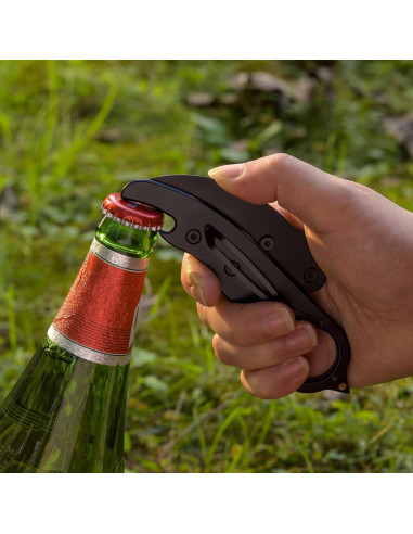 Cuchillo Plegable Promithi 6cm con Abrebotellas y Rompevidrios