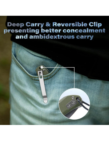 Cuchillo de bolsillo Dispatch DP8128-GN, acero D2 8.8 cm, G10