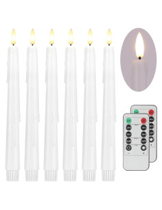 Velas LED Sin Llama AFINETH 24.4 cm, Paquete de 6 con Control Remoto